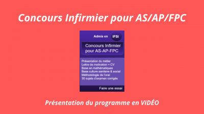 Concours infirmier pour asap 1 min 1