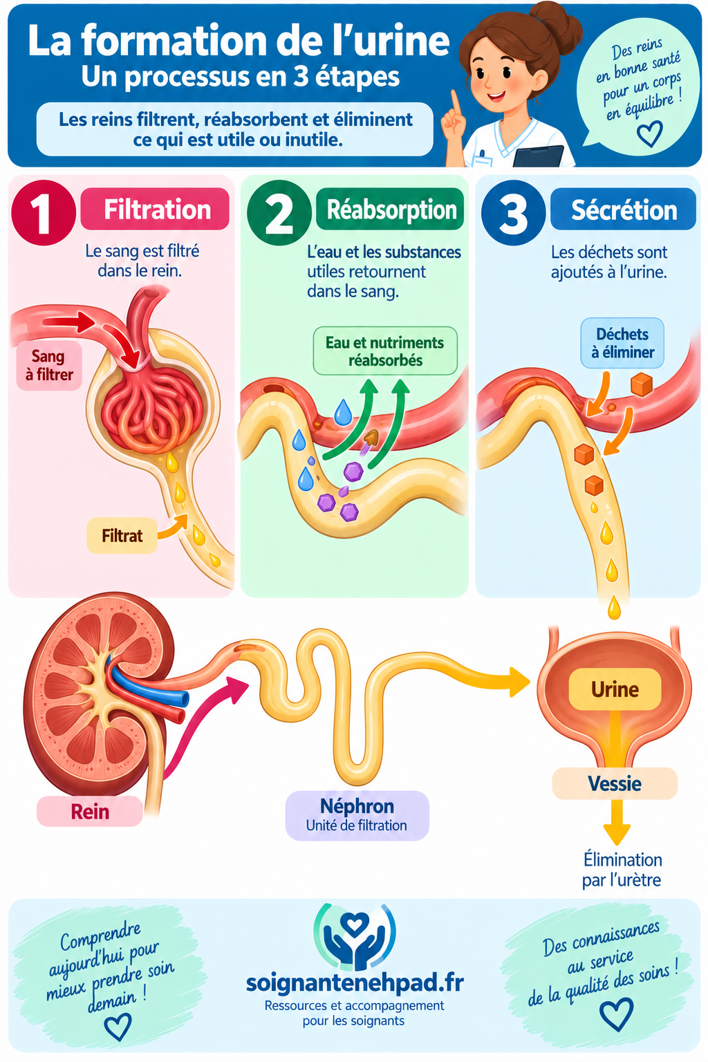 La formation de l urine