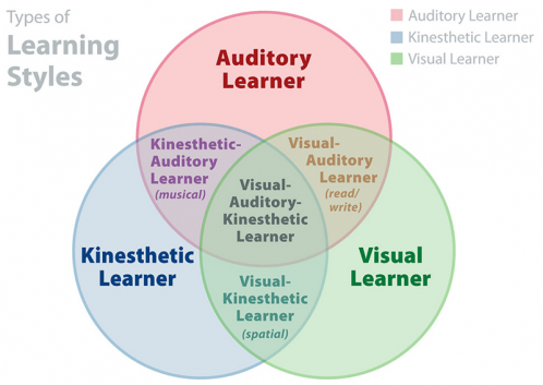 Learning styles venn diagram vark