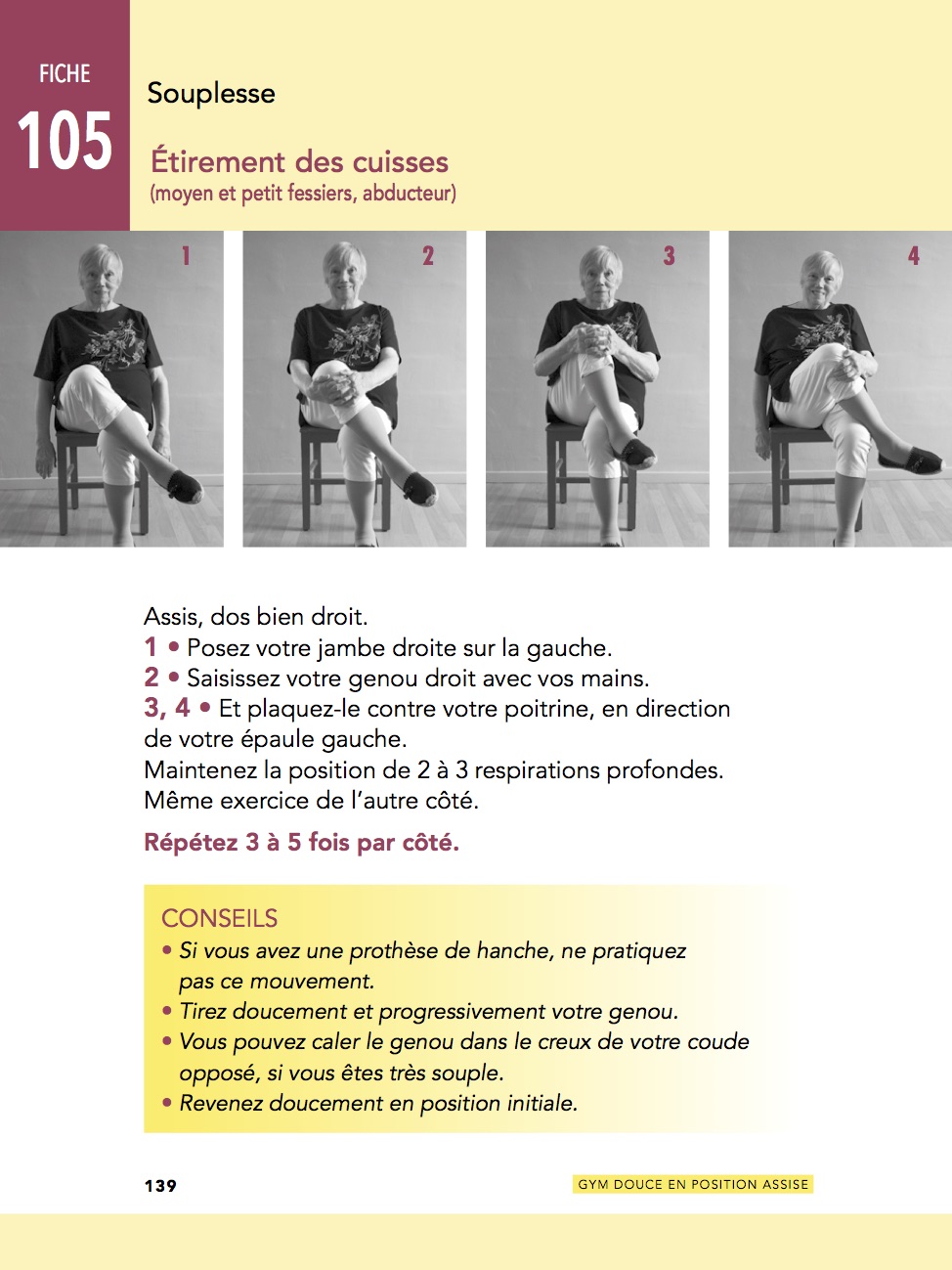 Seniors Exercice Gym Douce Sur Chaise Pdf