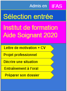 sélection entrée en formation aide soignant 2020/2021